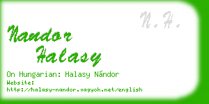 nandor halasy business card